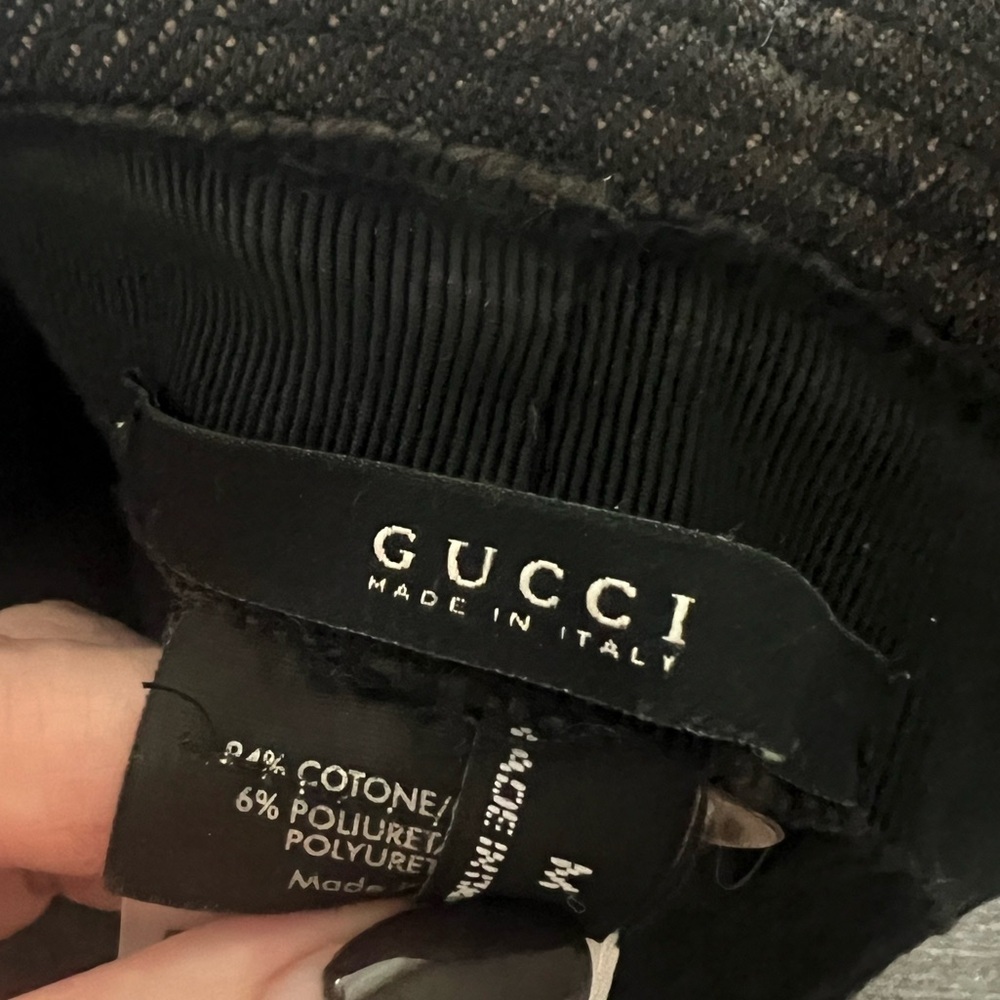 GUCCI GG Pattern Denim Cotton Bucket Hat size M - Picture 10 of 12